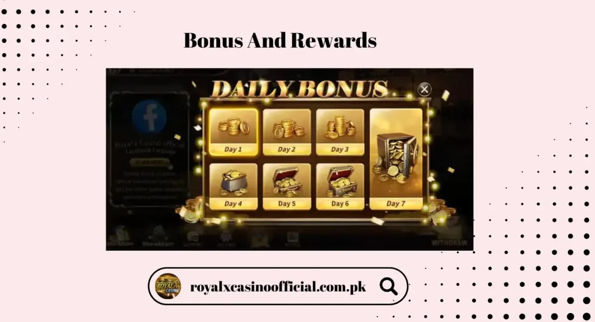 Royal X Casino bonuses and rewards including free spins, welcome bonus and VIP membership